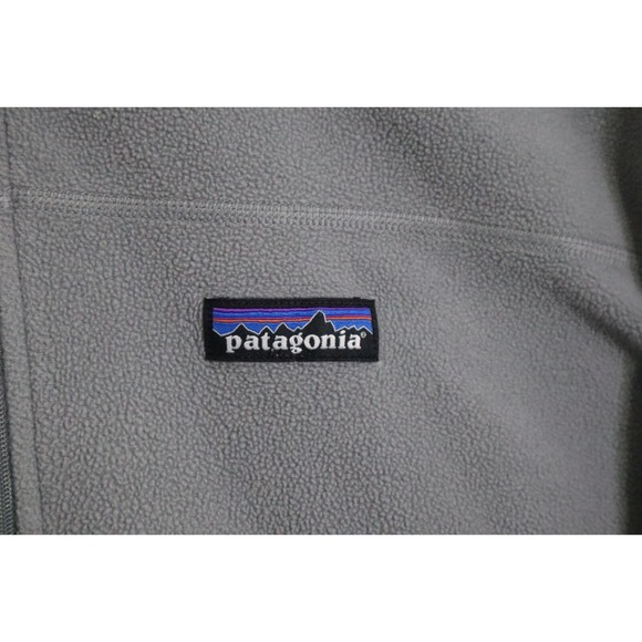 Patagonia Pullover Men Large Gray Micro D Fleece 1/2 Zip Mock Hiking Camping EUC - Picture 2 of 5